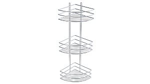 Полка-решетка тройная угловая Fixsen FX-710-3 хром купить в интернет-магазине сантехники Sanbest