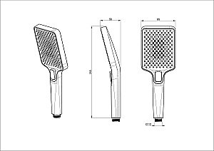 Лейка для душа WONZON & WOGHAND, Брашированное золото (WW-88SC08-BG) купить в интернет-магазине сантехники Sanbest