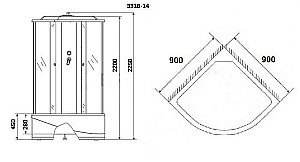 Душевая кабина Niagara Classic NG-3318 90х90 купить в интернет-магазине Sanbest