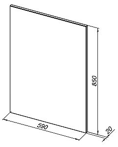 Зеркало Aquanet Lino 253905 60 белый матовый в ванную от интернет-магазине сантехники Sanbest