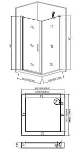 Душевой уголок Good Door PANDORA CR-90-C-CH 90x90 купить в интернет-магазине Sanbest