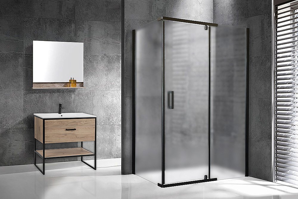 Душевой уголок Royal Bath HPVD RB8110HPVD-C-BL 110х80 матовое стекло/черный профиль купить в интернет-магазине Sanbest