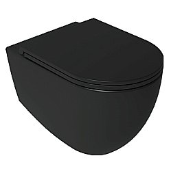 Унитаз подвесной Isvea Infinity 10NF02001SV-2N черный матовый, безободковый купить в интернет-магазине Sanbest