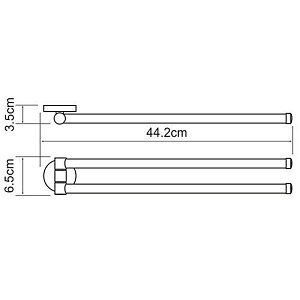Полотенцедержатель поворотный WasserKRAFT Rhein К-6231 купить в интернет-магазине сантехники Sanbest