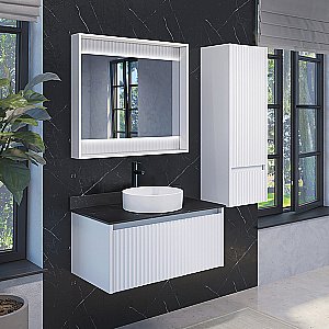 Тумба с раковиной Comforty Марсель 90 (9110) белая матовая для ванной в интернет-магазине Sanbest