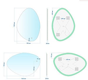 Зеркало Abber Teil 70 AG6502S в ванную от интернет-магазине сантехники Sanbest