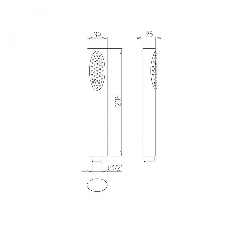 Душевая лейка PAINI Ovo 86CR155 хром купить в интернет-магазине сантехники Sanbest