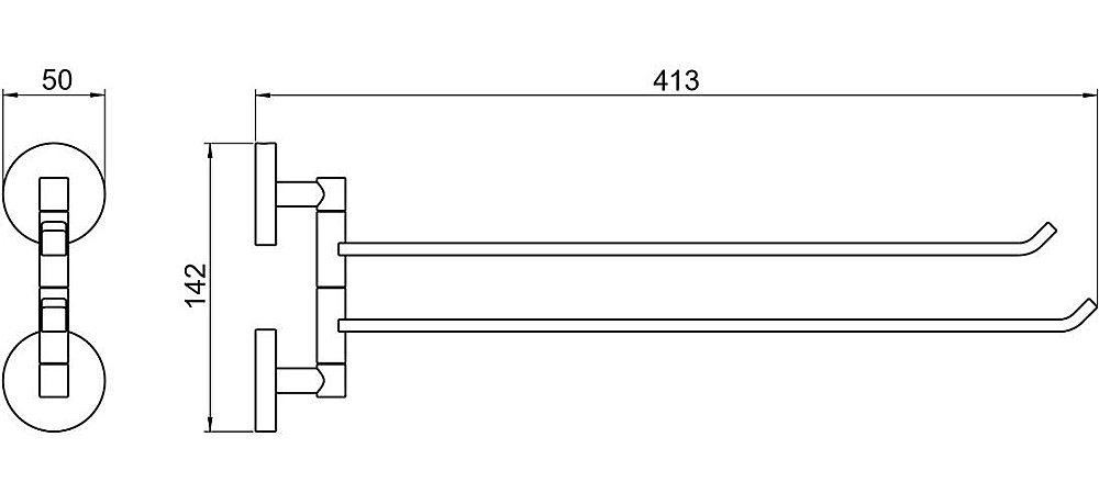 Полотенцедержатель Aquatek Бетта AQ4613CR хром купить в интернет-магазине сантехники Sanbest