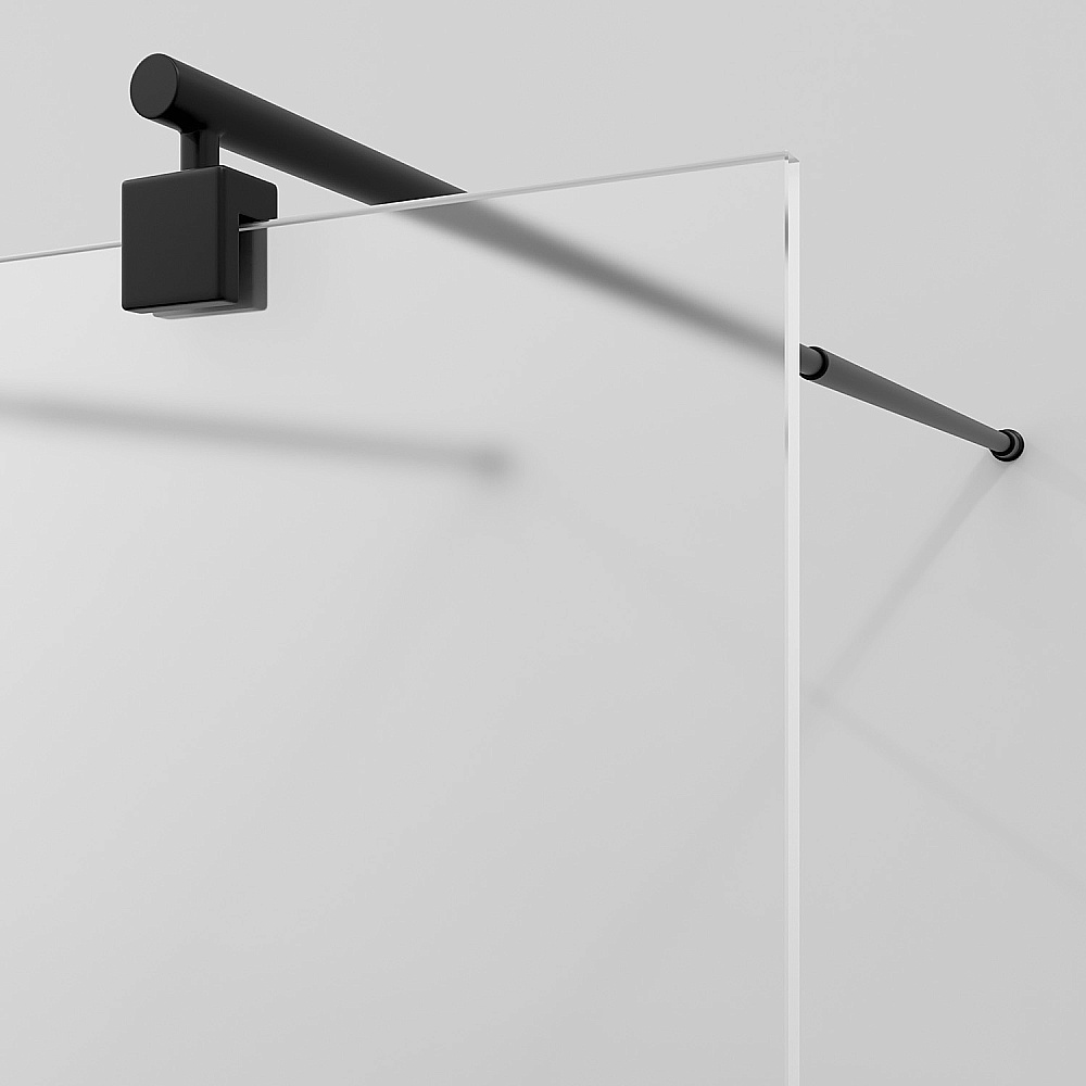 Душевое ограждение WasserKRAFT Vechte 60W39MB-MG 90 фиксатор черный/стекло матовое купить в интернет-магазине Sanbest