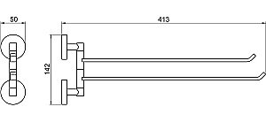 Полотенцедержатель Aquatek Бетта AQ4613CR хром купить в интернет-магазине сантехники Sanbest