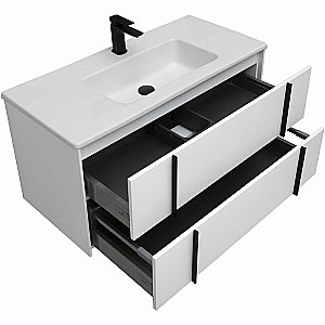 Тумба с раковиной Allen Brau Reality 100 1.32007.WM белый матовый для ванной в интернет-магазине Sanbest