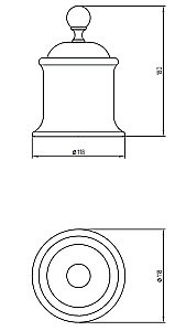 Баночка Migliore Provance ML.PRO-60.527.DO белая/золото с декором купить в интернет-магазине сантехники Sanbest