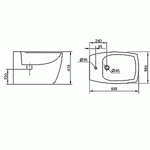 Биде напольное Cezares Flamingo купить в интернет-магазине Sanbest