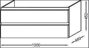 Тумба с раковиной Jacob Delafon VOX 100 для ванной в интернет-магазине Sanbest