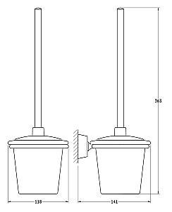 Ершик для унитаза FBS Vizovice VIZ 057 купить в интернет-магазине сантехники Sanbest