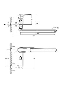 Смеситель для ванны Rush Devon DE7535-44 купить в интернет-магазине сантехники Sanbest