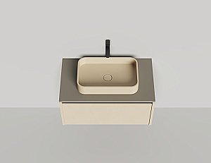 Тумба с раковиной Salini Domino 27D108 80 эмаль/гладкий фасад для ванной в интернет-магазине Sanbest