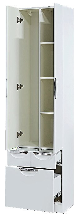 Пенал напольный Misty Жасмин 50 белая эмаль для ванной в интернет-магазине сантехники Sanbest