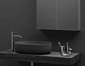 Раковина накладная Kerasan Nolita 60 534331 черная матовая купить в интернет-магазине Sanbest