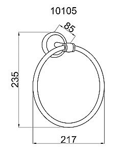 Полотенцедержатель-кольцо Boheme Palazzo Bianco 10105 купить в интернет-магазине сантехники Sanbest