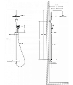 Душевая система Agger Easy A3161100 с термостатом, хром купить в интернет-магазине сантехники Sanbest