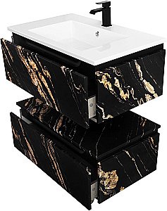 Тумба с раковиной Cezares Slider 80 SLIDER-800-1C-SO-NF черный фьюжн для ванной в интернет-магазине Sanbest