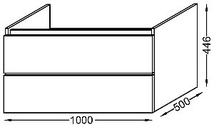 Тумба с раковиной Jacob Delafon PARALLEL 100/180 квебекский дуб для ванной в интернет-магазине Sanbest