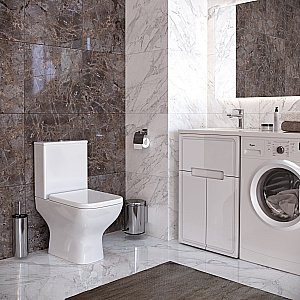 Унитаз напольный Taliente Elegante EL35055 безободковый, с бачком, с крышкой микролифт, белый купить в интернет-магазине Sanbest