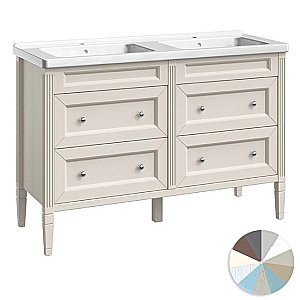 Тумба с раковиной с 2-мя ящиками Caprigo Albion-concept 125 цвет на заказ для ванной в интернет-магазине Sanbest