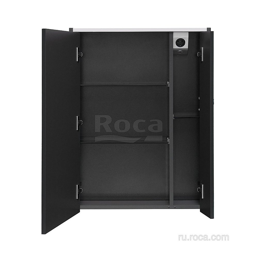 Зеркальный шкаф Roca Ronda ZRU9302968 60 белый глянец/антрацит купить в интернет-магазине сантехники Sanbest