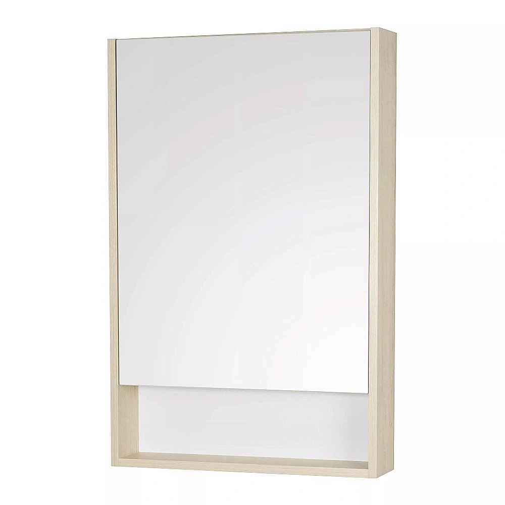 Зеркальный шкаф Акватон Сканди 55 белый/дуб верона купить в интернет-магазине сантехники Sanbest