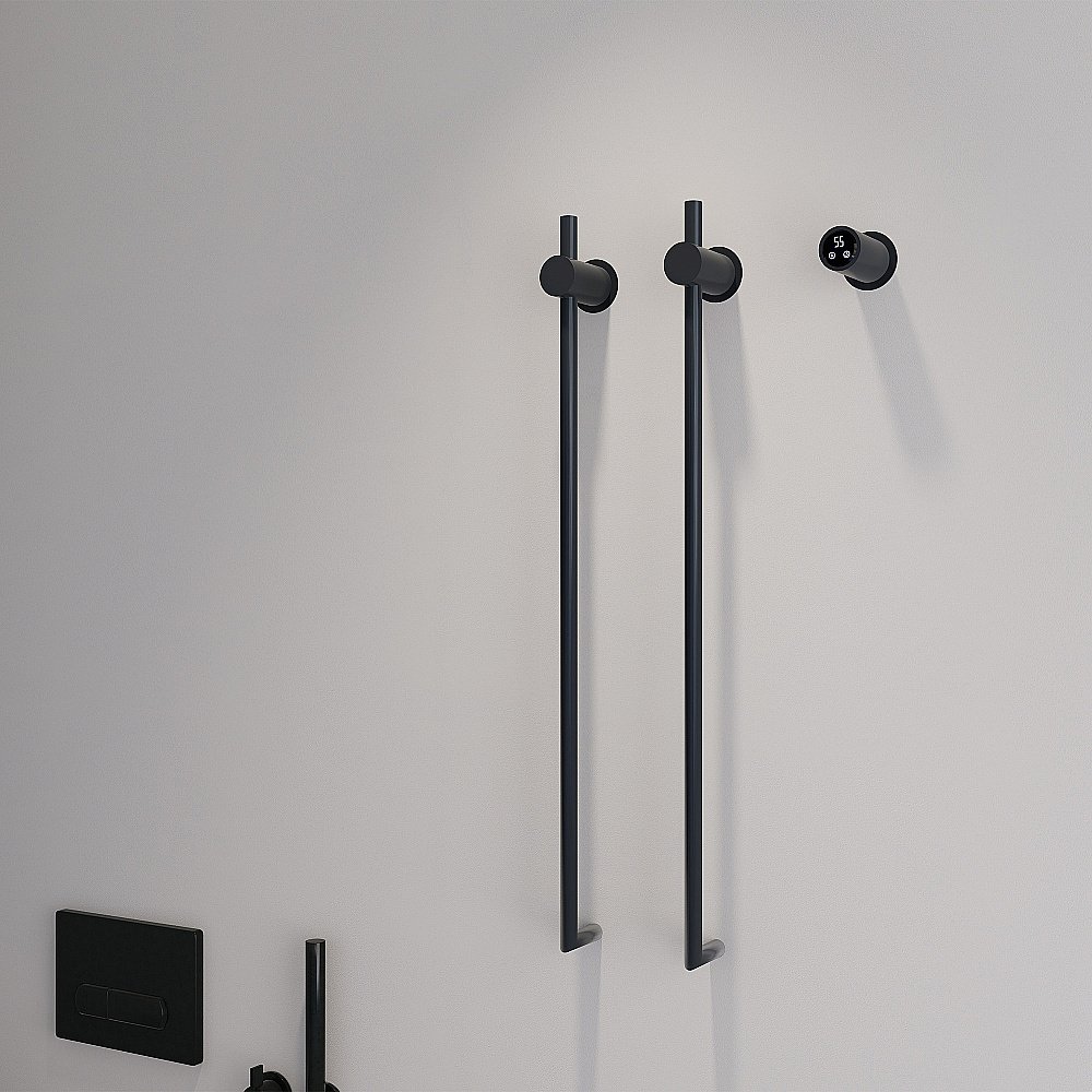 Полотенцесушитель электрический ABBER Charme AH4002MB черный матовый купить в интернет-магазине сантехники Sanbest