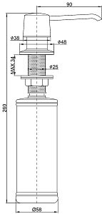 Дозатор для жидкого мыла Paulmark Sauber D001-401 Черный купить в интернет-магазине сантехники Sanbest