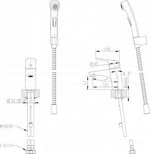 Смеситель для раковины BRAVAT Drop F14898C-2 купить в интернет-магазине сантехники Sanbest