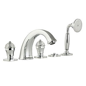 Смеситель на борт ванны на 5 отв. Migliore Korona Crystal ML.KRN-4780 хром купить в интернет-магазине сантехники Sanbest