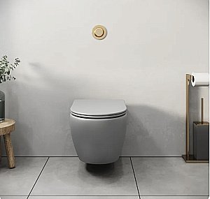 Унитаз подвесной Grossman Color GR-4455GLMS безободковый, с крышкой микролифт, матовый светло-серый купить в интернет-магазине Sanbest