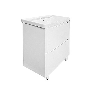 Тумба с раковиной Azario Lotos 80/2 Н CS00081987 белая для ванной в интернет-магазине Sanbest