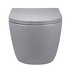 Унитаз подвесной Vincea Globo VT1-14SMG безободковый, с крышкой микролифт, серый матовый купить в интернет-магазине Sanbest