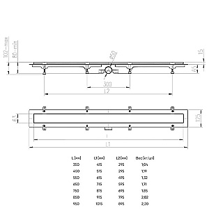 Душевой лоток Azario Klasik 95 AZ-CH 950/50 KC черный купить в интернет-магазине Sanbest