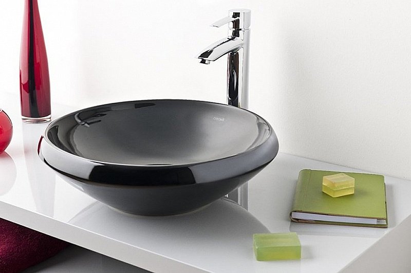 Раковина Creavit Mono 45 MN045.40000 черная купить в интернет-магазине Sanbest
