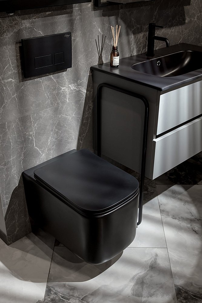 Унитаз Boheme Mane 970-SET-B черный матовый купить в интернет-магазине Sanbest