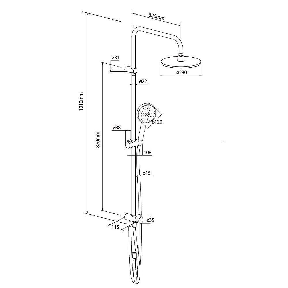 Душевая система Damixa Origin Bit DX977700200 белая матовая купить в интернет-магазине сантехники Sanbest