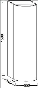 Колонна подвесная Jacob Delafon PRESQU`ILE EB1115 50 для ванной в интернет-магазине сантехники Sanbest