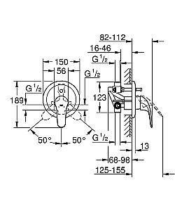 Смеситель для душа Grohe Euroeco 32747000 хром купить в интернет-магазине сантехники Sanbest