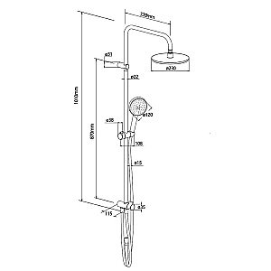 Душевая система Damixa Origin Bit DX977700200 белая матовая купить в интернет-магазине сантехники Sanbest