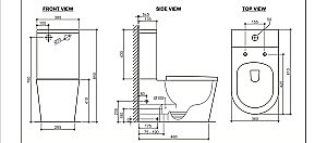 Унитаз напольный Black&White Universe W-7793 белый, безободковый, с бачком купить в интернет-магазине Sanbest