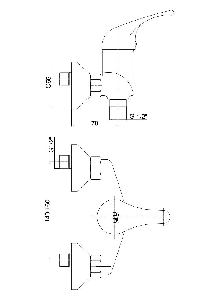 Смеситель для душа GPD FLAMENGO MDB10 купить в интернет-магазине сантехники Sanbest