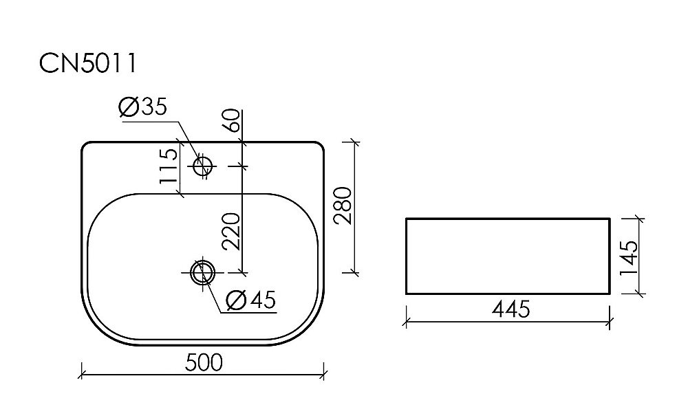 Раковина накладная Ceramica Nova Element CN5011 белая купить в интернет-магазине Sanbest
