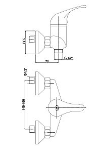 Смеситель для душа GPD FLAMENGO MDB10 купить в интернет-магазине сантехники Sanbest
