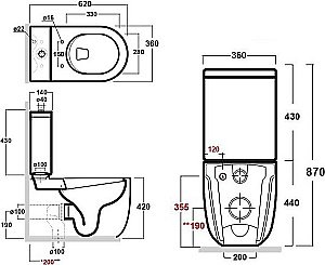 Унитаз-компакт Bien VOKHA MDKD063N1VP0W6SZ0 белый матовый, с крышкой микролифт, с бачком, безободковый купить в интернет-магазине Sanbest